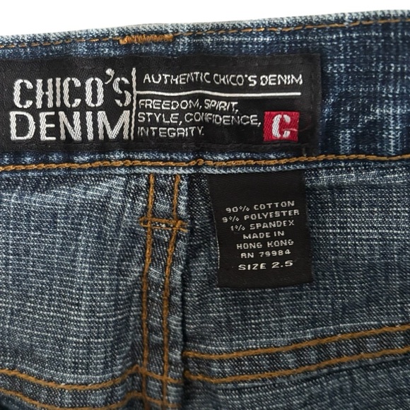 Chico’s Authentic Denim Cropped/Ankle Jeans Size 2.5 / U.S.14 Medium Wash Casual - Picture 6 of 14